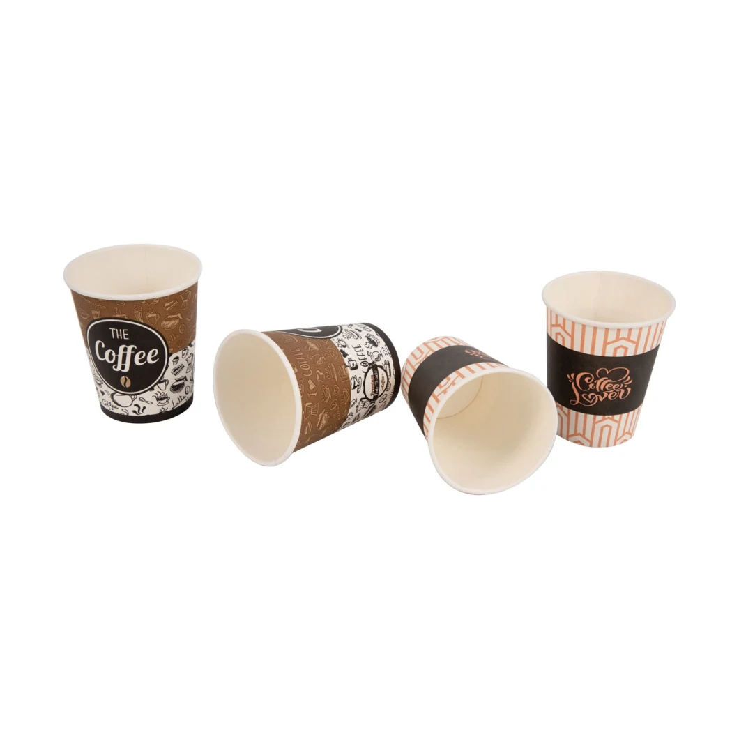 Disposable Paper Cup Processing Thickened Material Coffee Milk Tea Cup Can Be Printed with Logo Text Pattern Paper Cup
