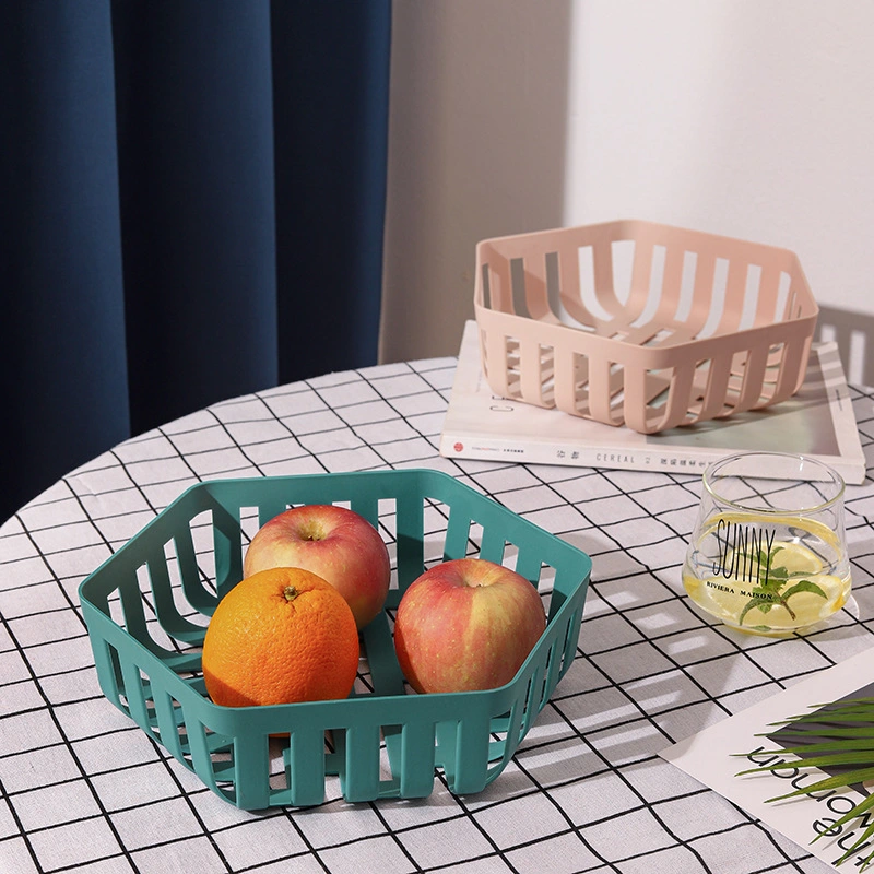 Plastic Fruit Basket Kitchen Drain Basket Home Hollow Nordic Style Living Room Snack Plate Fruit Plate