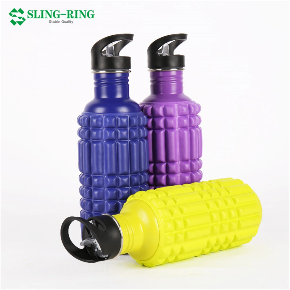 High Performance Stainless Steel Reusable Insulated Cool Sports Water Bottles Travel Size Foam Rollers for Yoga, Workout, Exercise