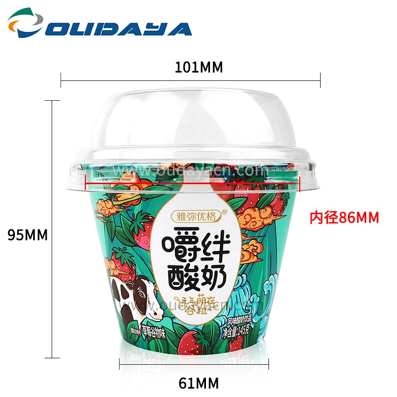Ody 260ml 200g Iml Food Grade PP Plastic Yogurt Oatmeal Cup with Dome Pet Lid