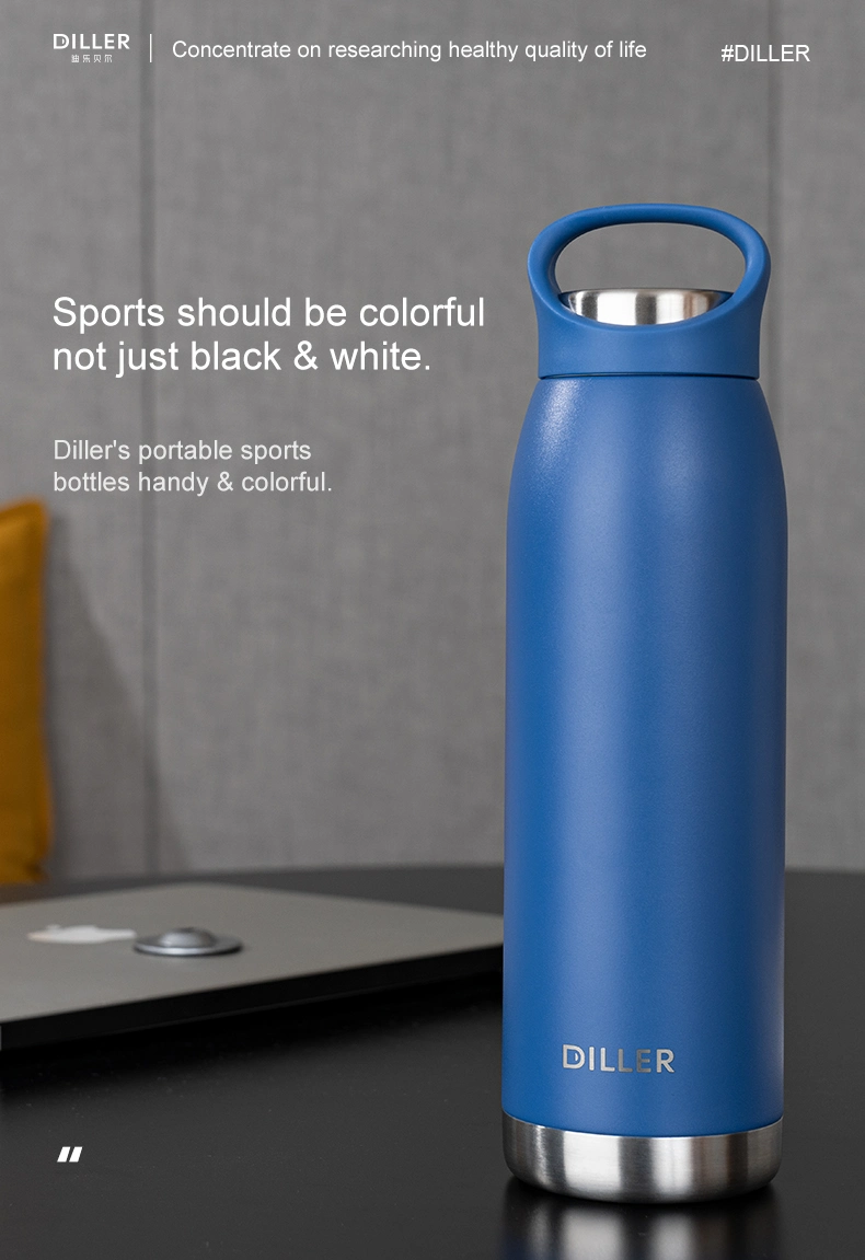 Sports Portable Insulated Stainless Steel Water Bottle with Handle
