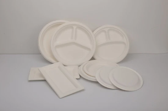 Eco-Friendly Disposable Biodegradable Paper Oval Plates for Food or Fruit