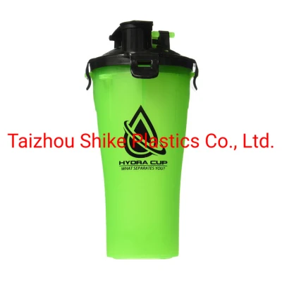 Hot Sale Protein Powder Plastic Double Mouth Shake Cup