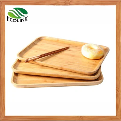 Perfect Bamboo Food Plate Fruit Tray Rectangular Plates for Food Storage