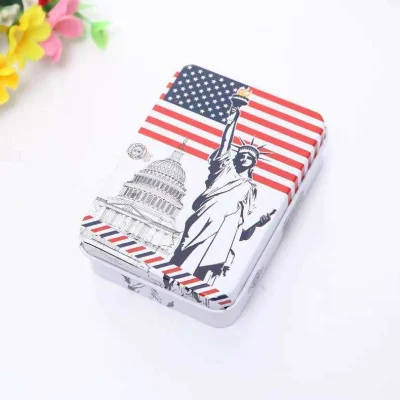 Retro Candy Gift Case Metal Storage Can Colorful Cartoon Custom Card Packing Rectangle Tin Boxes