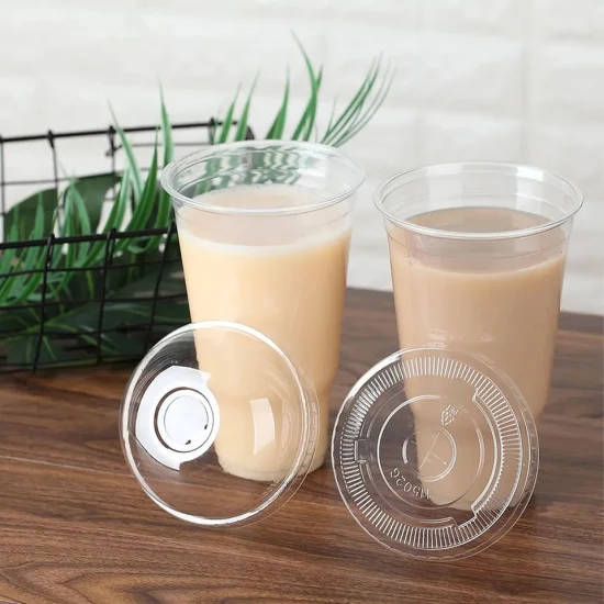 Eco Friendly 100% Biodegradable Compostable PLA Cornstarch Clear Disposable Plastic Smoothie Coffee Cold Drinking Cups Wholesale