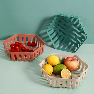 Plastic Fruit Basket Kitchen Drain Basket Home Hollow Nordic Style Living Room Snack Plate Fruit Plate